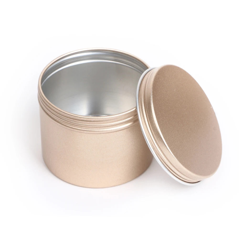12pcs/24pcs Pack 100ml Round Empty Aluminum Storage Jar Tea Package Box Sundry Kitchen Seasoning Pot Gold Silver Black Containers