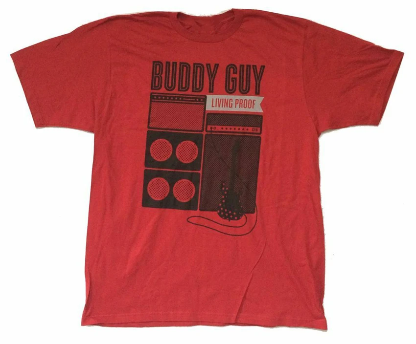 Buddy Guy Live Proof Тур 2011 Jpn США Cdn Красная футболка Новинка Ab Fl Топы Футболка|Футболки| |