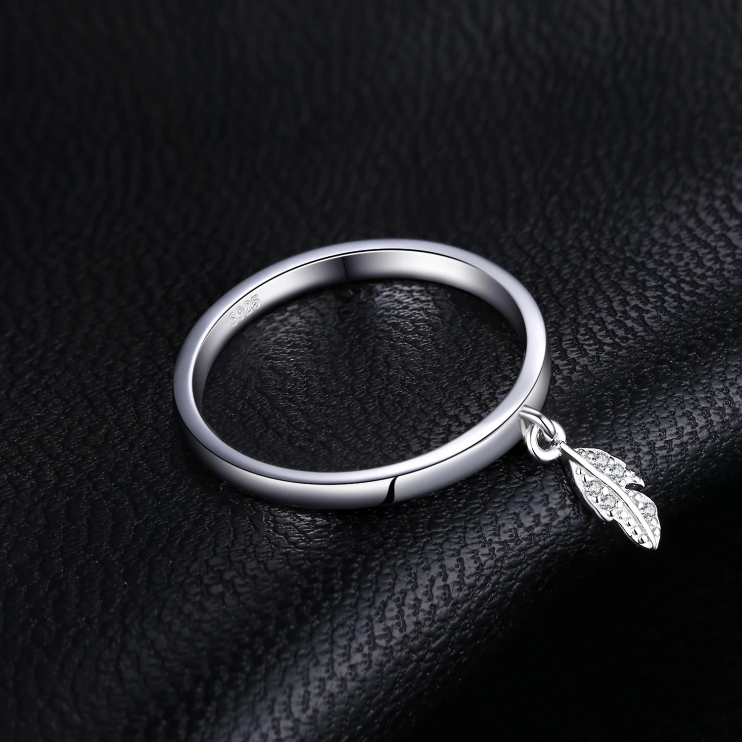 JewelryPalace 925 пробы серебро болтаться лист очарование перо кольцо для вашей подруги Новая горячая Распродажа как красивые подарки