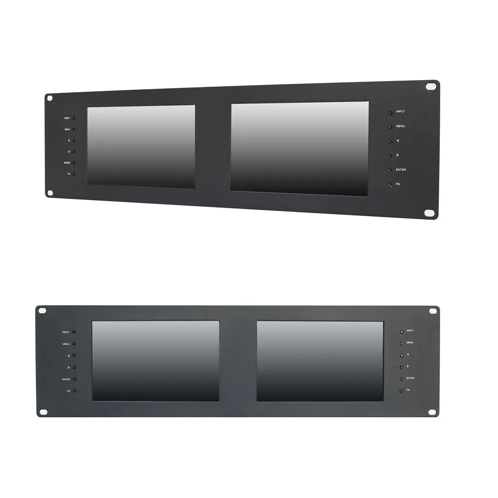 Lilliput RM-7028S Dual " 3RU Rack мониторы с двумя 7" ips экранами, просмотр SD, HD и 3G-SDI видео на 3RU Rack Monitor