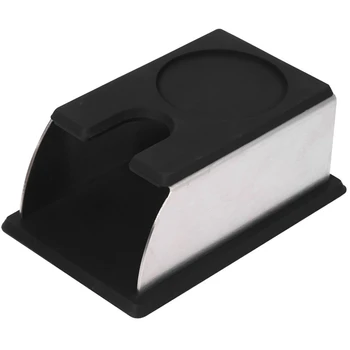 

Stainless Steel Coffee Tamper Stand Coffee Powder Maker Rack Silicone Tamping Mat Coffee Tampers Tool Accessory Black
