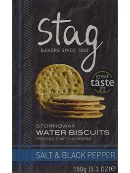 

Stag Bakeries Sea Salt & Black Pepper Water Biscuits 150g