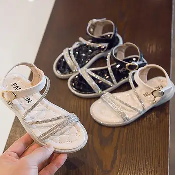 

Children Shoes New Summer Beach Shoes For Baby Girls Shining Diamond Princess Dance Sandals Fashion Girls Sandals