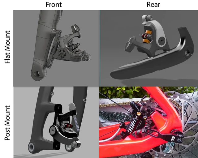 Flat Mount Hydraulic Road Bike Brakes Set Juin Tech R1 Hydraulic