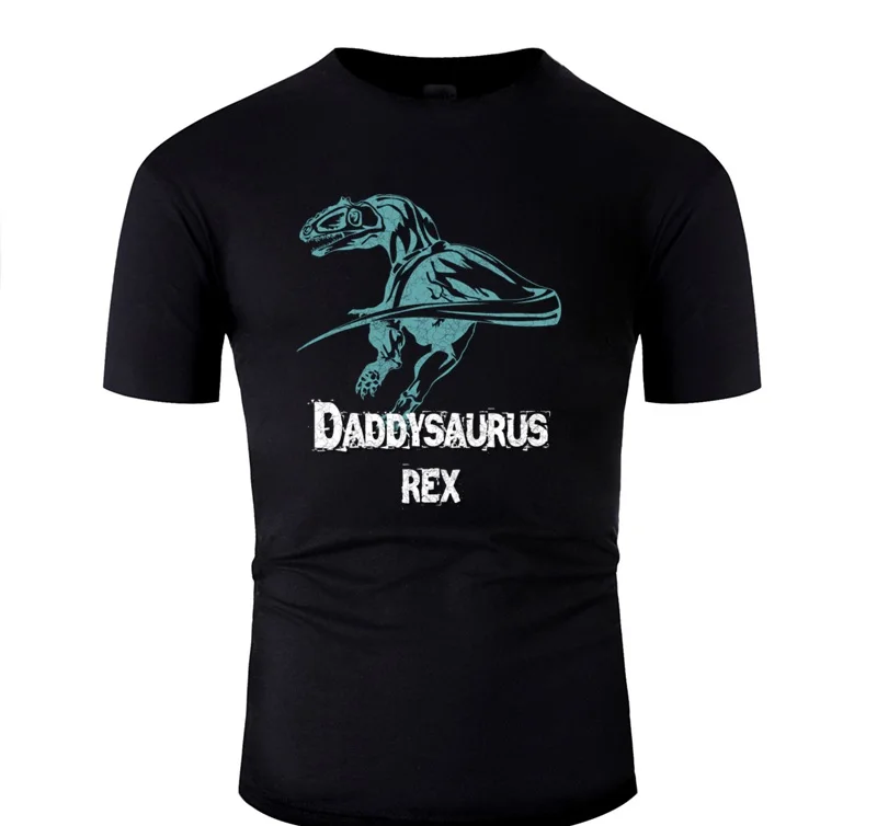 На заказ Daddysaurus Rex Dinosaur dinino лучший подарок для папы футболка мужчин комикс одежда