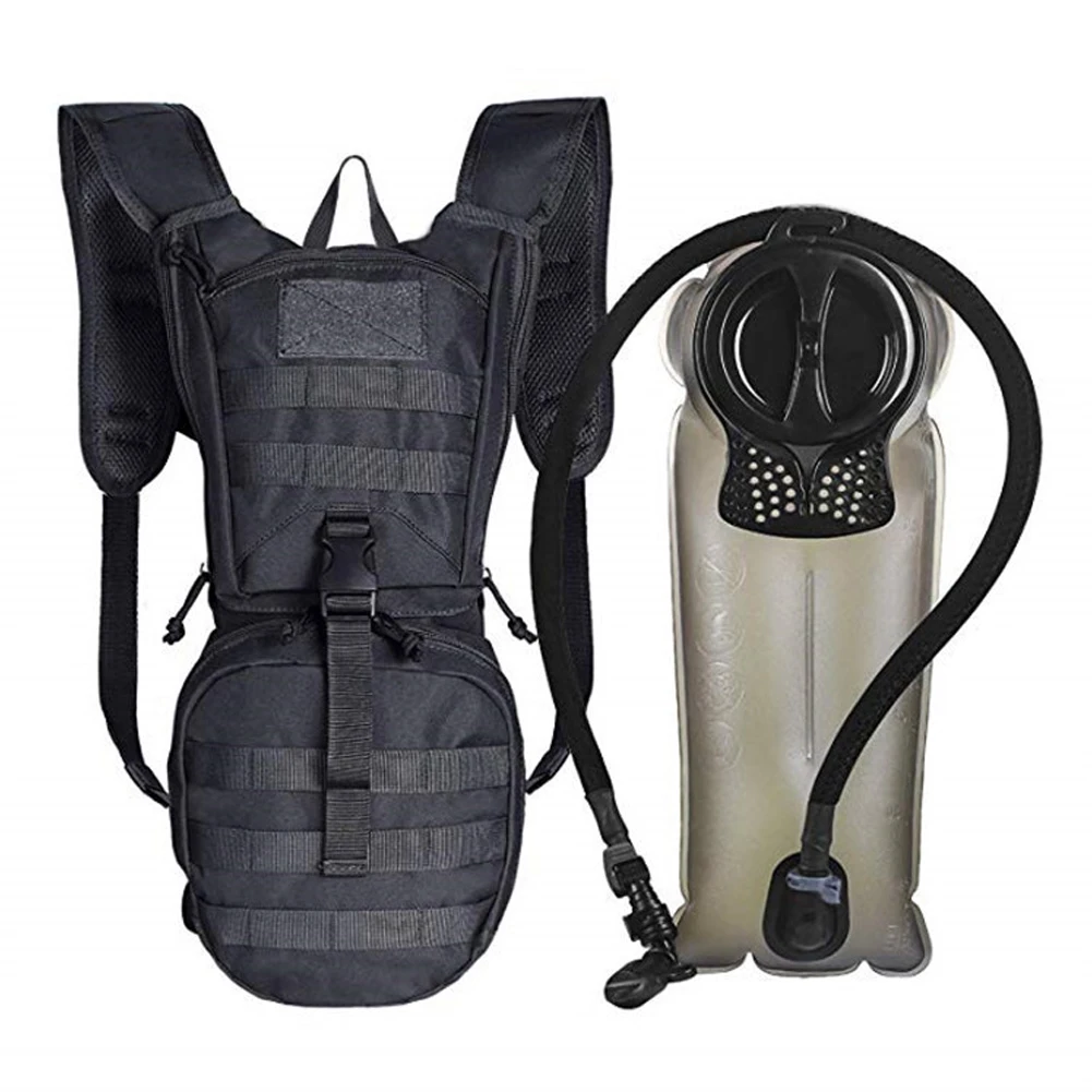 

3L Large Capacity Water Backpack Zipper Waist Belt Adjustable Strap Ergonomic Pad With Bladder Outdoor Hunting Hiking Travel