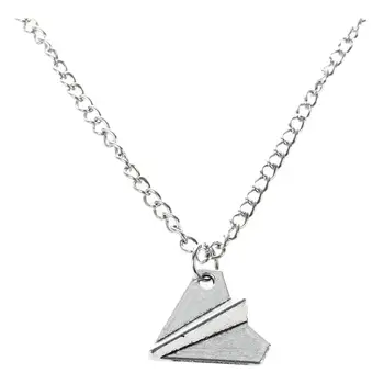 

Fashion One Direction Harry Styles Paper Airplane Necklace (Silver)
