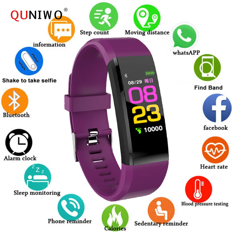 

ID115Plus Smart Bracelet Sport Bluetooth Wristband Heart Rate Monitor Watch ID115 PLUS Fitness Tracker Smart Band PK M band 3 4