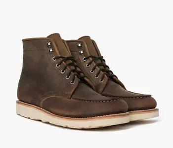 

Fashion Men PU leather Shoes Top Quality Vintage PU Leather Plaid Boots Lace Up Mens Boots Casual Zapatos De Hombre TV339