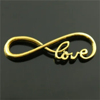 

20pcs 3 Colors Infinity Love Charm Infinity Love Charm Love Infinity Connector Charms 15x39mm