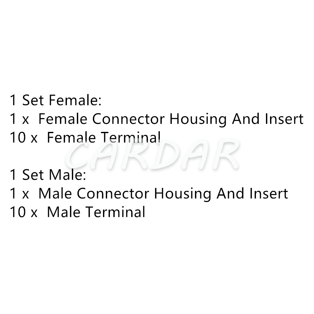 1 Set 10 Pin 1.2 Series Auto Door Electric Wire Connector AC Assembly Male Female Docking Socket Plastic Housing Unsealed Plug