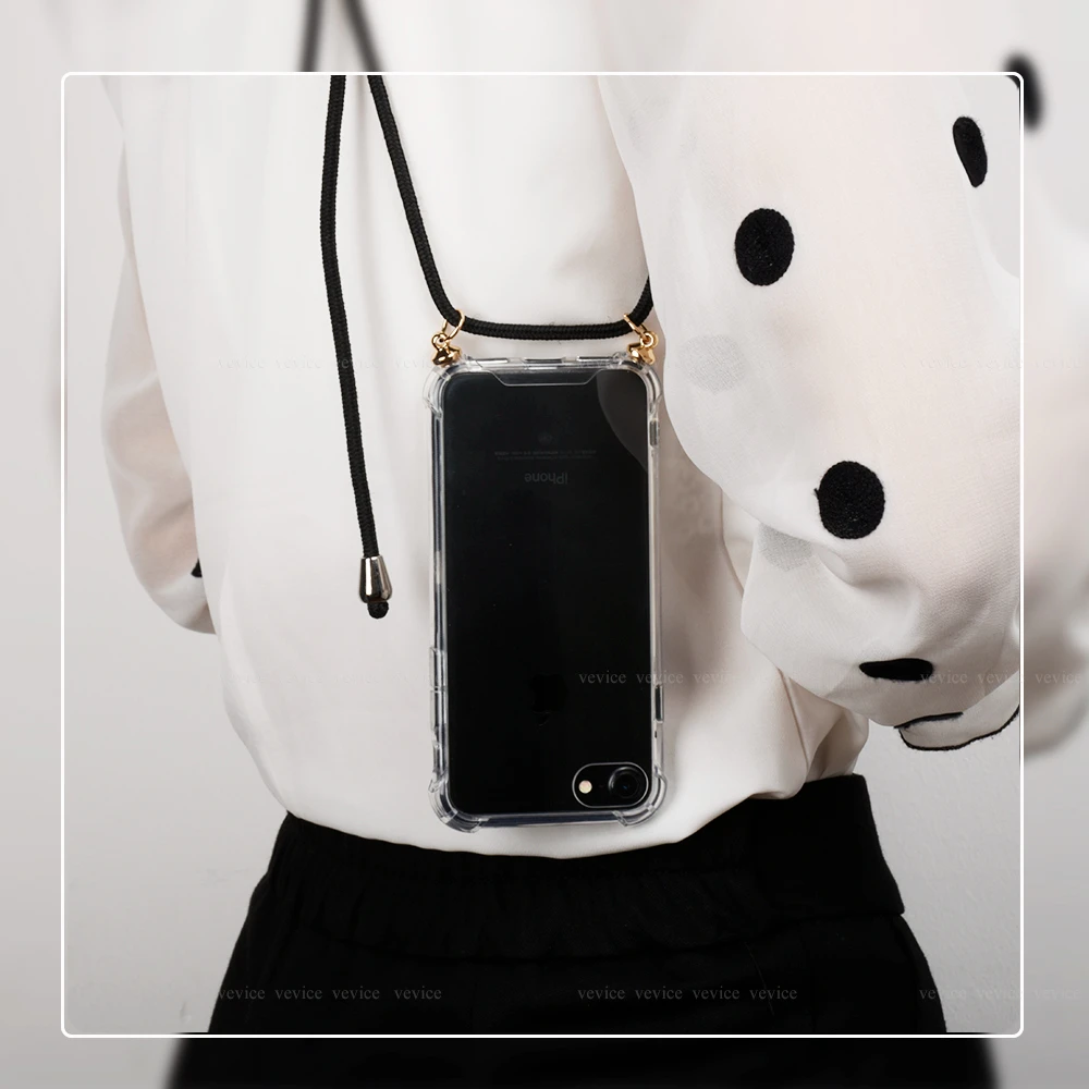 Clear Acrylic Cases With Crossbody Lanyard For iPhone 11 Pro Max X XR XS 8 7 6 S 6S Plus Necklace Shoulder Strap Phone Case |