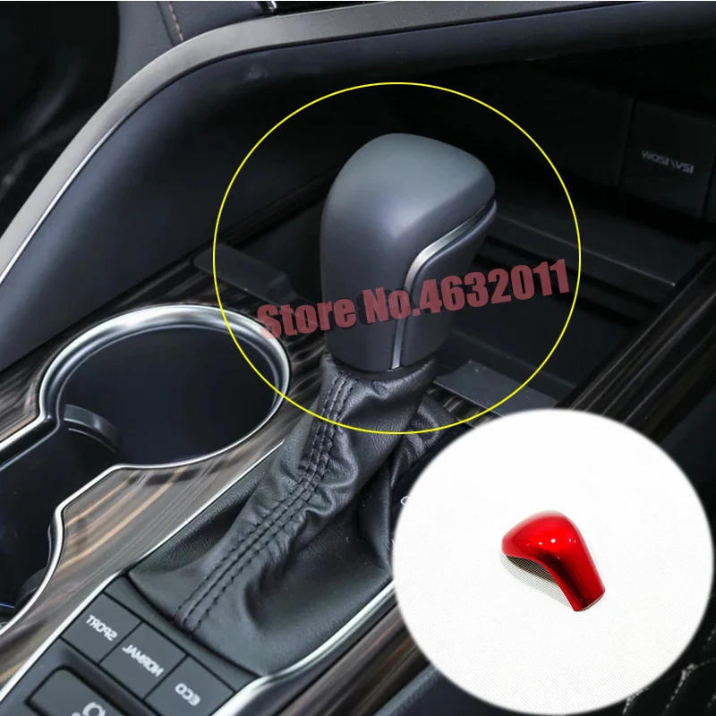 

For Toyota Yaris Accessories 2020 2021 ABS Plastic red Car gear shift lever knob handle Sticker cover trim Car styling 1pcs