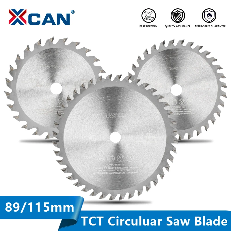 XCAN Circular Saw Blade 89/115mm For Angle Grinder TCT Saw Disc Carbide Tipped Wood Cutting Disc wood carving disc circular saw blade 125mm grinder saw disc carbide tipped wood cutting blade power tool accessories for carving