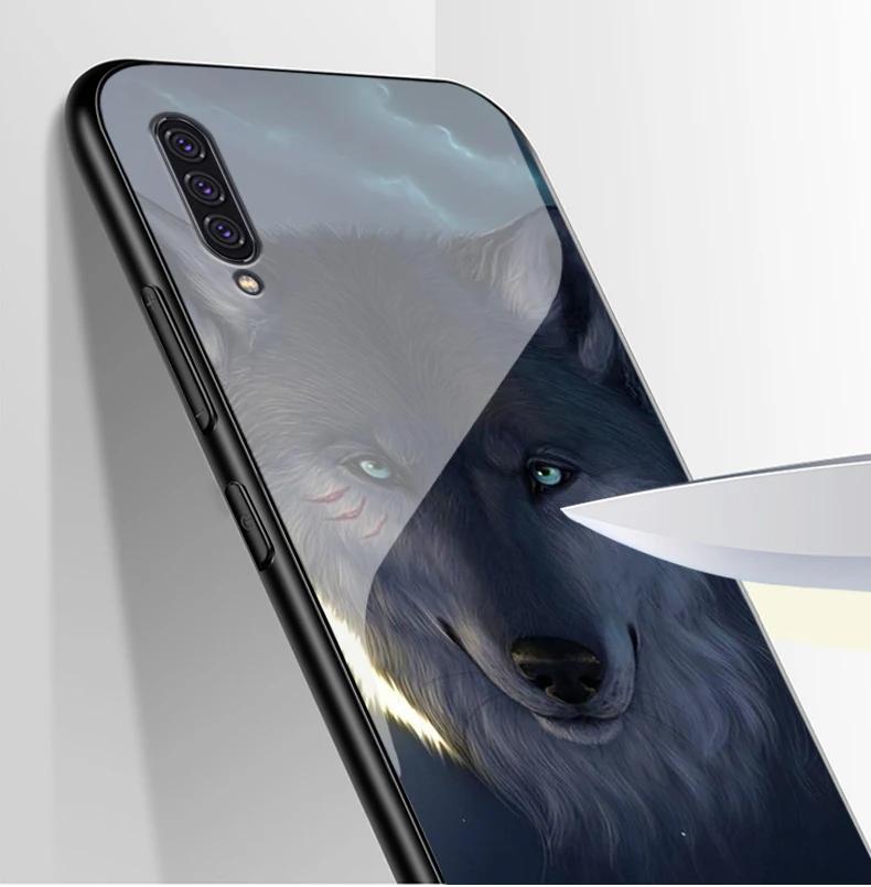 Для samsung A90 5G чехол 6,7 ''закаленное стекло с рисунком Жесткий Чехол для задней панели телефона s для samsung Galaxy A90 5G A 90 силиконовый бампер