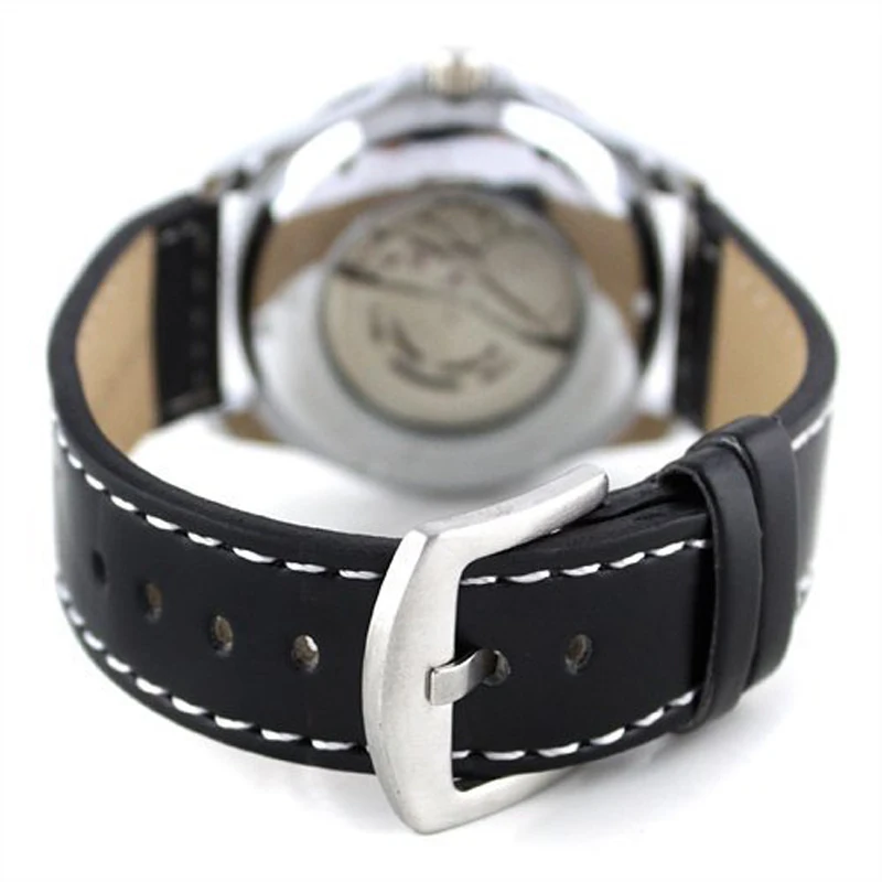 WINNER Men Fashion Auto Mechanical Watch Leather Strap Sub Dial Date Display Tachometer Top Brand Luxury Wrist Watch