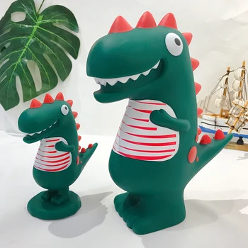 

Cute Safe Dinosaur Small Money Box Cash Nordic Plastic Money Box saving Kids Dispensador De Monedas Home Decorations KK60CX