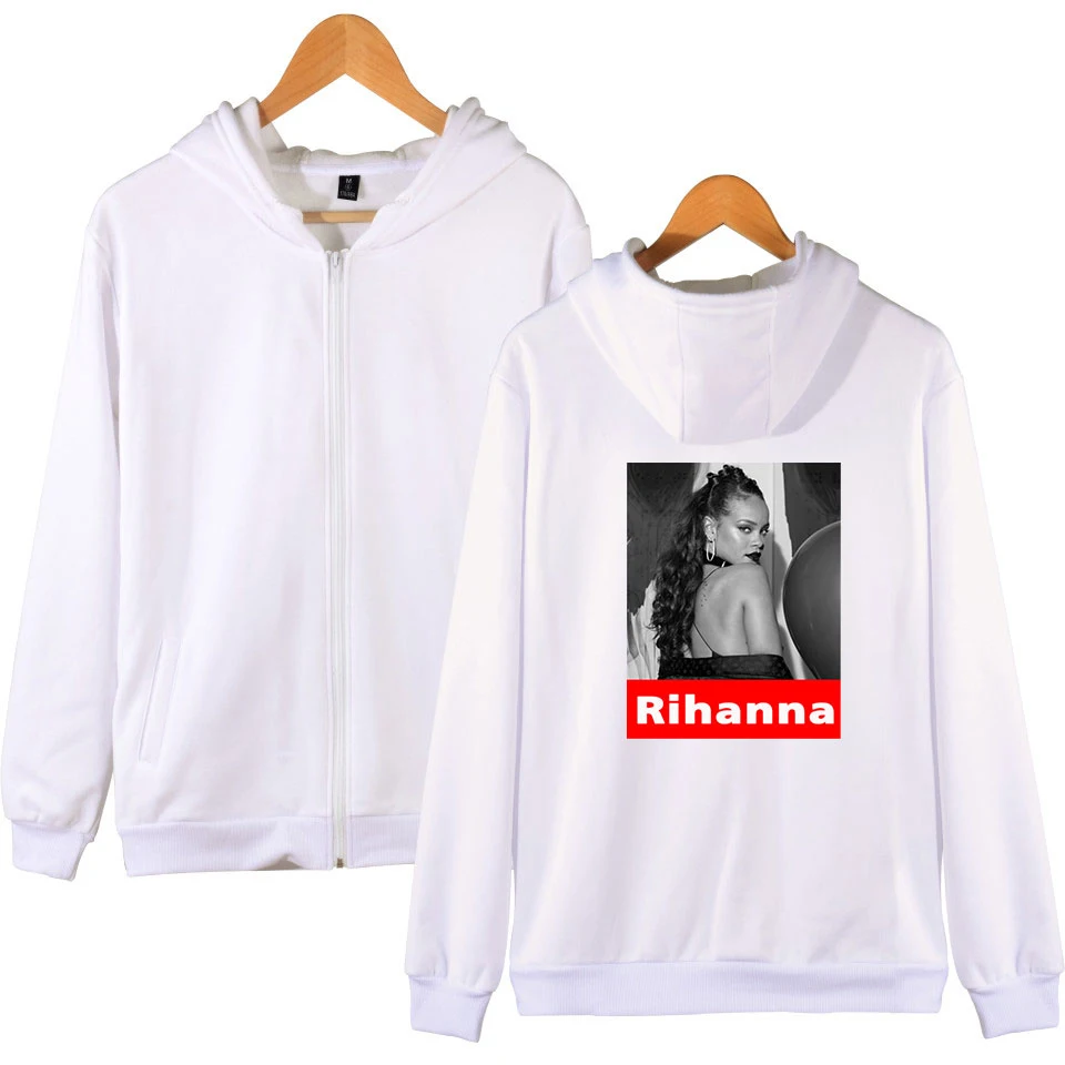 Rihanna/толстовка на молнии с 3D принтом для мужчин и женщин, зимняя модная повседневная толстовка с капюшоном в стиле Харадзюку, Лидер продаж