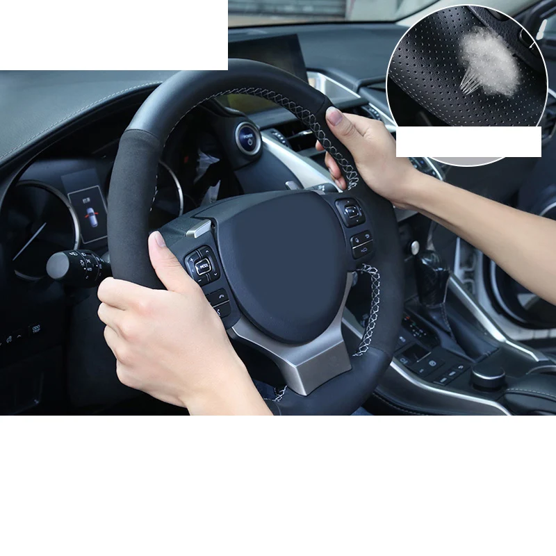 Lsrtw2017 для Lexus Nx NX200 200t 300h CT200h является чехол рулевого колеса автомобиля кожаный