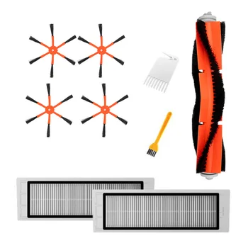 

AD-Main Brush+Filter+Cleaning Brush+Orange 6-Arms Side Brush for Xiaomi Roborock Vacuum Cleaner Parts