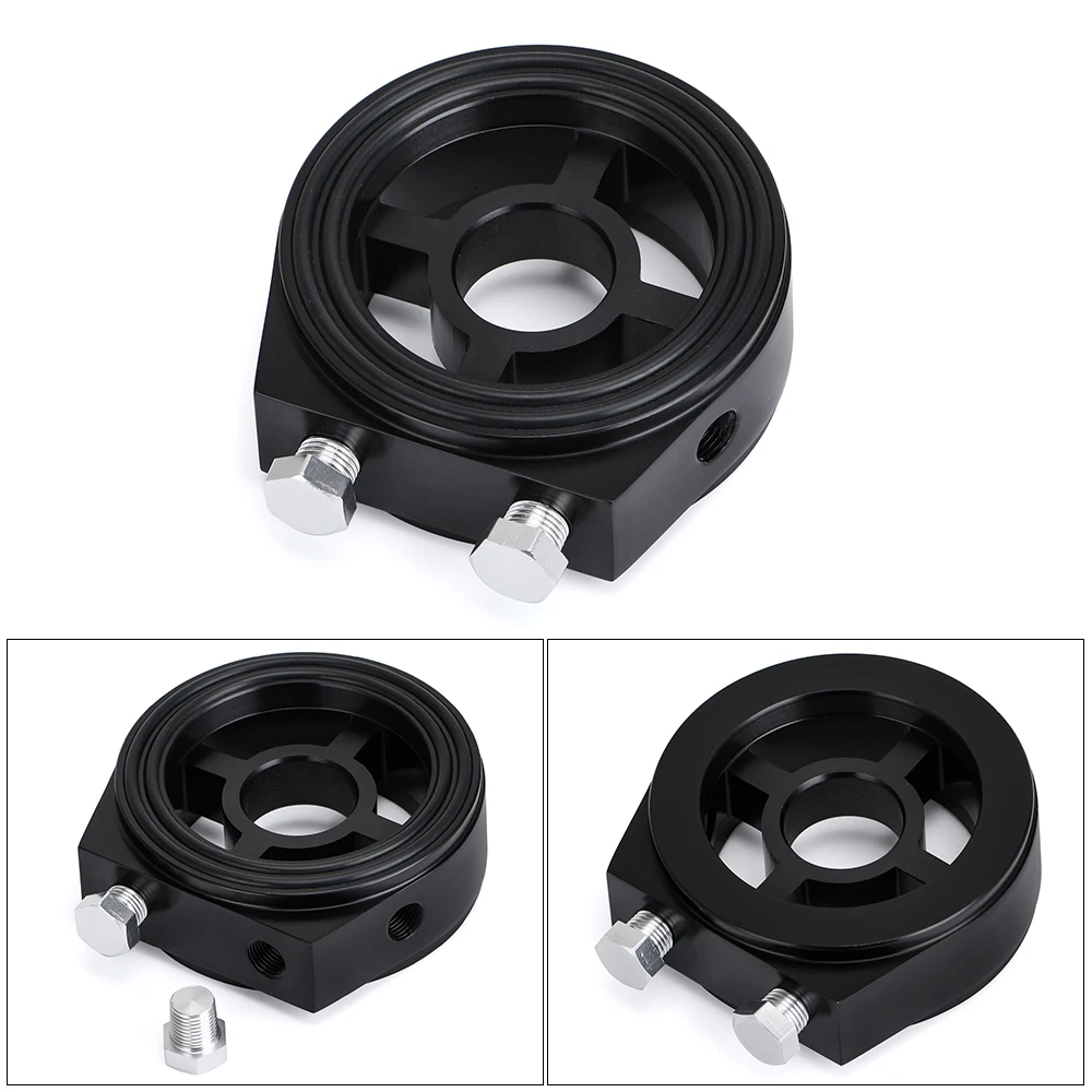Hypertune-M20X1.5 3/4-16 1/8 NPT Racing Aluminum Oil Pressure Gauge Oil Filter Cooler Sandwich Plate Adapter HT6722,car oil filter,car filter