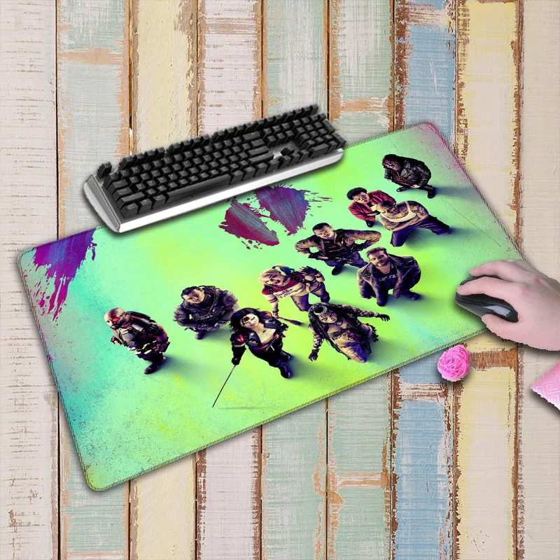  400X900cm Large Gaming DIY Design White Lock Edge Computer Mousepad Gaming Mouse Pad For Harley Qui