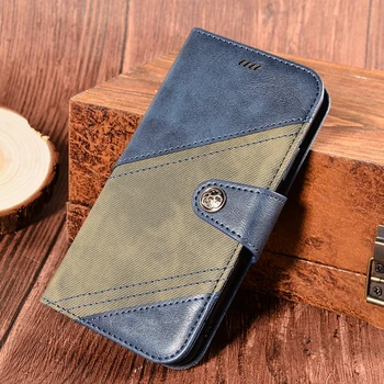 

Phone Case for HUAWEI Y6 Pro 2019,Card Slots Stand,Cowboy Splice,Magnetic Fip Phone Case,Leather Case for HUAWEI Y6 Pro 2019