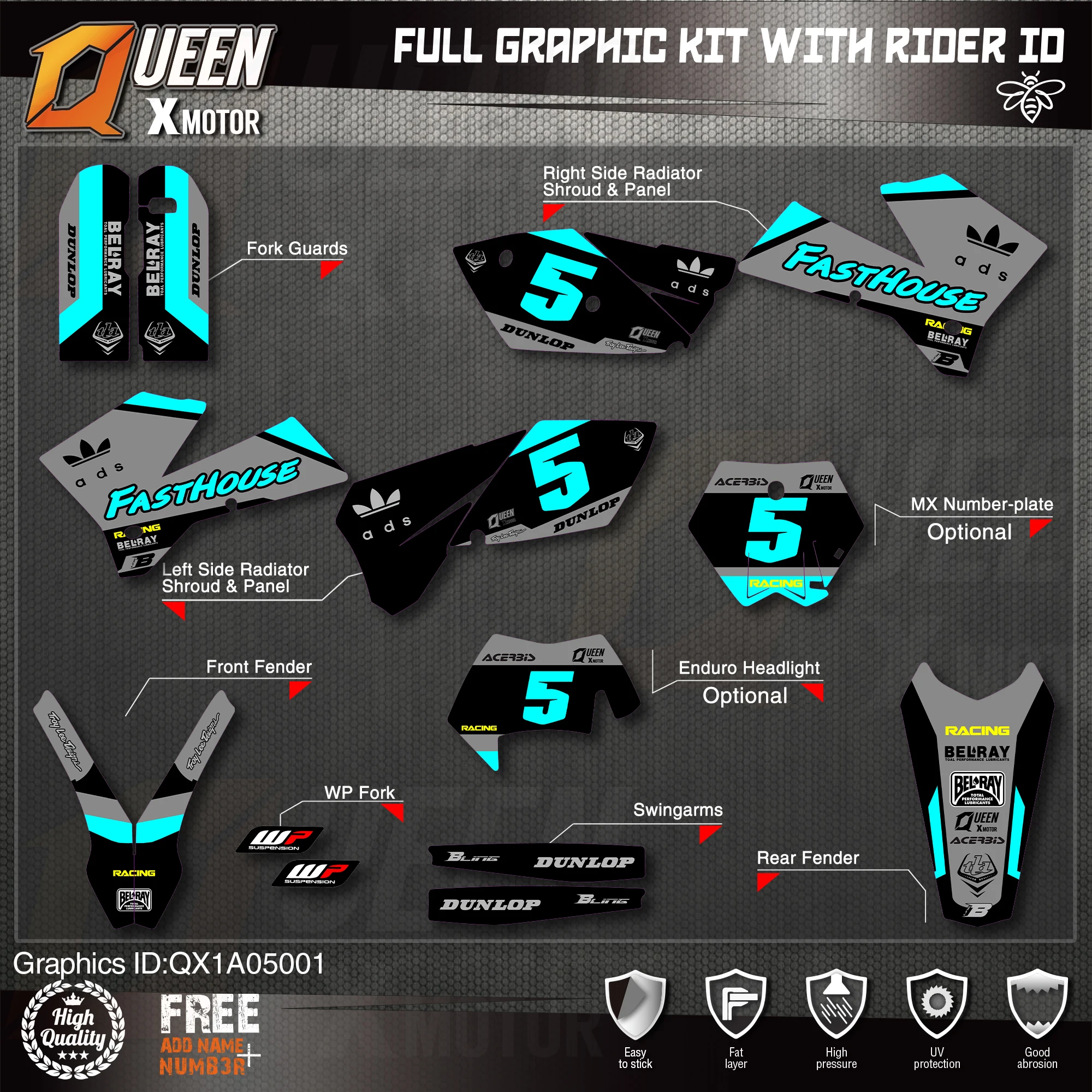 QUEEN X MOTOR Ŀ  ׷ Į ƼĿ ŰƮ KTM 2005 2006 SX SXF , 2005 2006 2007 EXC XC-W EXC-F 001