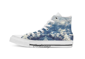 

Splendour Of The Rockies Custom Casual High Top lace-up Canvas shoes sneakers Drop shipping