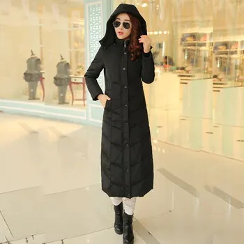 

Extra New Winter Long Women Down Jacket 2020 Slim Thicken Warm Hooded Ladies Overcoat Plus Size Fashion Femme Parkas Coat YXR820