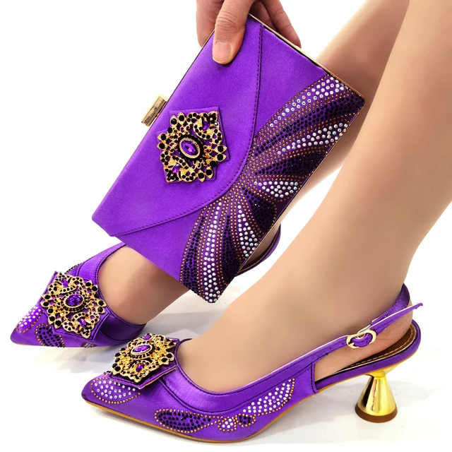 Doershow fashion Women Shoes and Bags To Match Set Italy Party Pumps  Italian Matching Shoe and Bag Set for Party shoes! HGR1-25