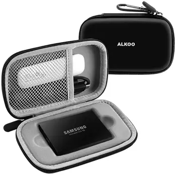 

Case Compatible for Samsung T5 T3 Portable 250GB 500GB 1TB 2TB SSD USB 3.1 External Solid State Drives- (Black)