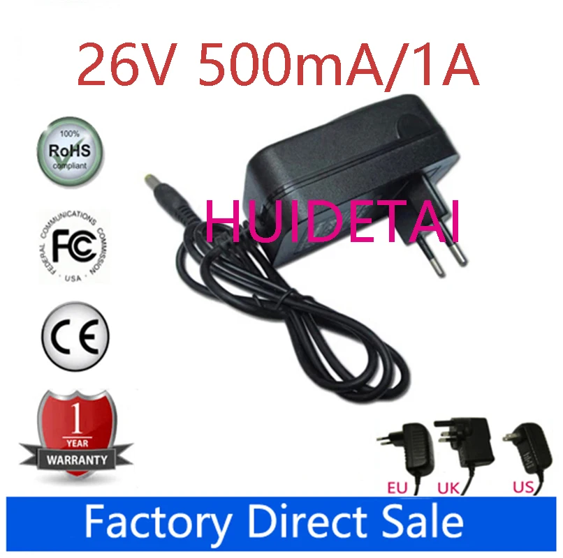 26V 0.5A 500mA / 1A 1000mA 5 5*2 5mm универсальный AC DC адаптер питания настенное зарядное