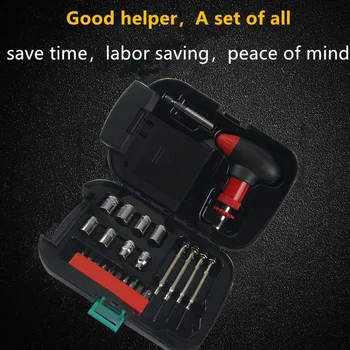 

24PCS Multi-function Auto Car Repair Tool Socket Ratchet Wrench Screwdriver With Light Emergency Tool Box Hot