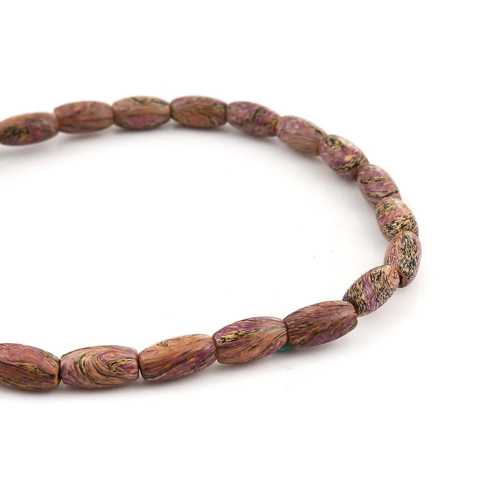 DoreenBeads деревянные разделительные Бусины овальные разноцветные пятна 15 мм (5/8 ")