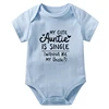 My Cute Auntie Is Single Wanna Be My Uncle Funny Baby Bodysuits Cotton Short Sleeve Baby Boys Girls Onesies Infant Rompers 4