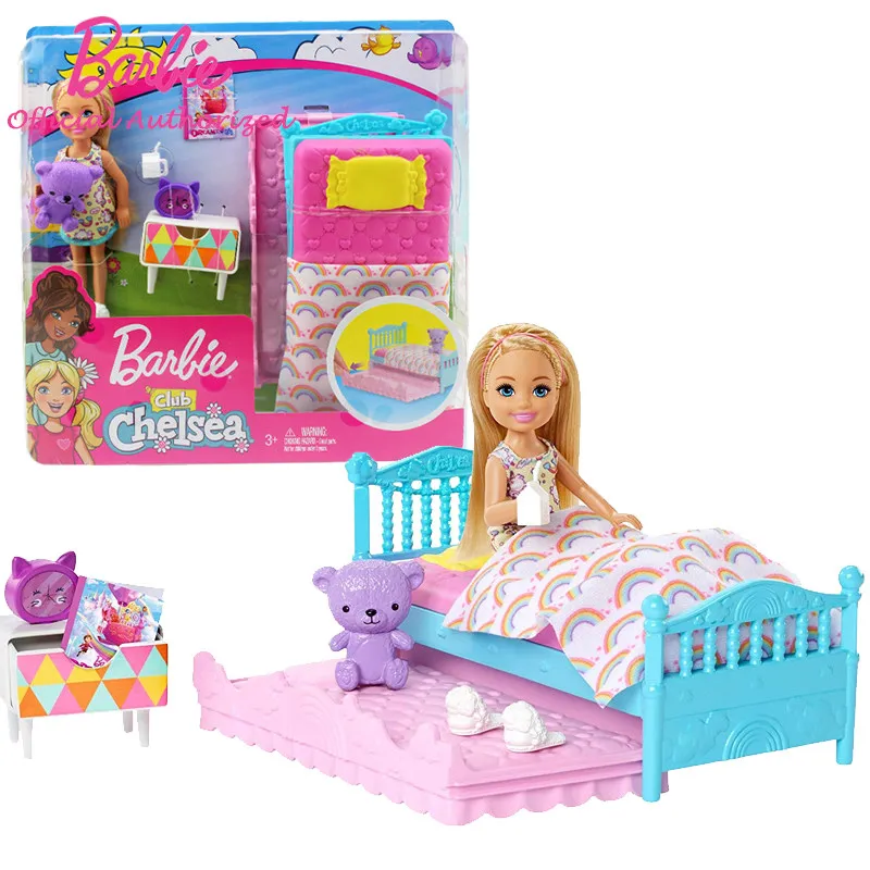 Барби авторизуется девушка игрушки Барби клуб Челси кукла Спящая Барби кровать FXG83 Мода девушка смешные игрушки для щенка подарок на день рождения - Цвет: FXG83