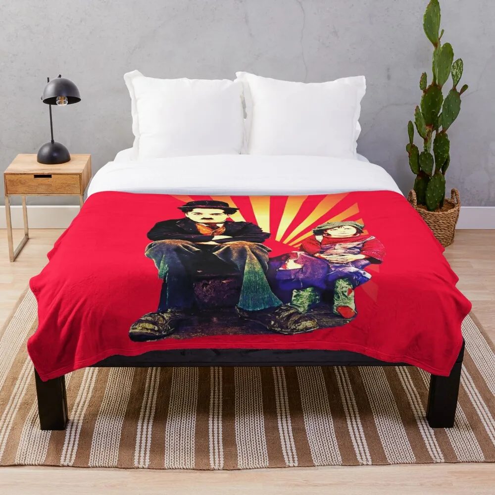 

The Tramp and the Kid Throw Blanket Soft Sherpa Blanket Bed Sheet Single Knee Blanket Office Nap Blanket