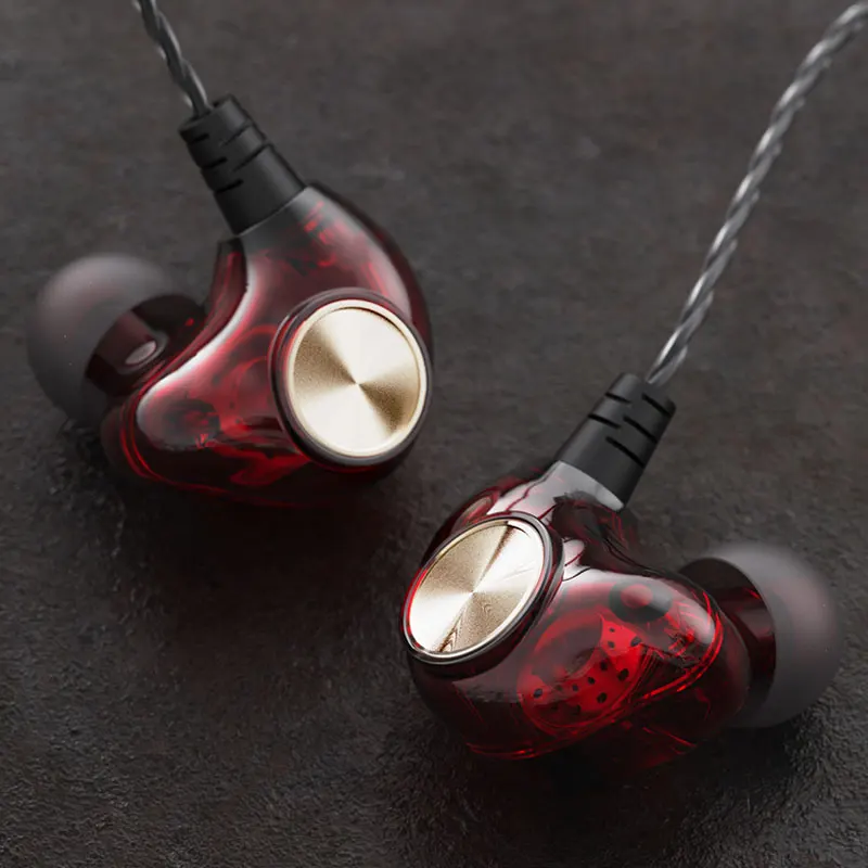 3.5mm Wired headphones 5D Bass for Xiaomi Hybrid Pro Piston 3 Transparent Sport Earphones for Sony Redmi Note 8 Pro