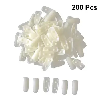 

200PCS Professional False Nail Tips Nail Art Practice Piece Special Practice Rack Tips Manicure Supplies for Salon Store