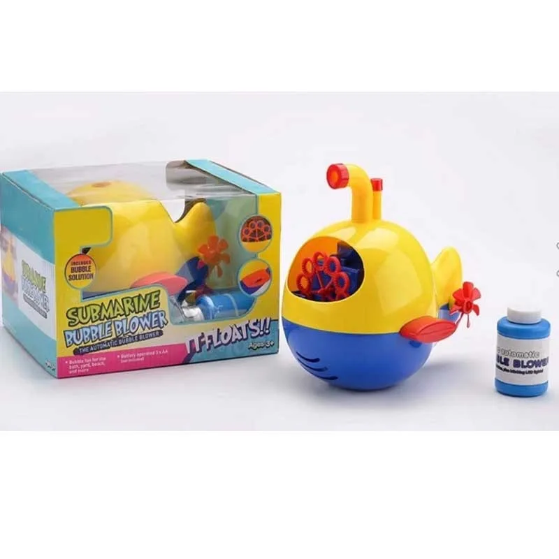 

Children Bubble Machine Submarine Modeling Cartoon Fully Automatic Bubble Machine Fun Electric Outdoor Blowing Bubbles Toy