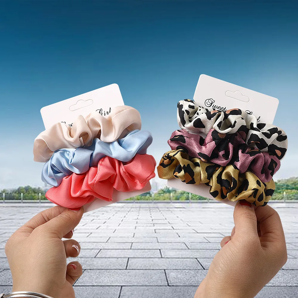 1 Set 3-6Pcs Scrunchies Hair Ring Candy Color Hair Ties Rope Autumn Winter Women Ponytail Hair Accessories Girls Hairbands Gifts sparsil women cashmere wool false collar autumn winter knitted warm hooded scarf turtleneck ring scarves solid soft pullover