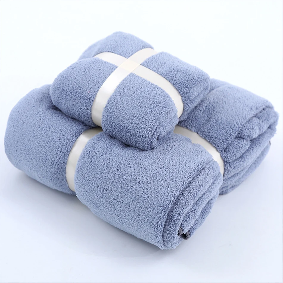 

Coral Fleece Towel Two-Piece ,100% Microfiber Fabric Towels Hair Towel, Face Towel,Hand Towel, Bath Towel Female