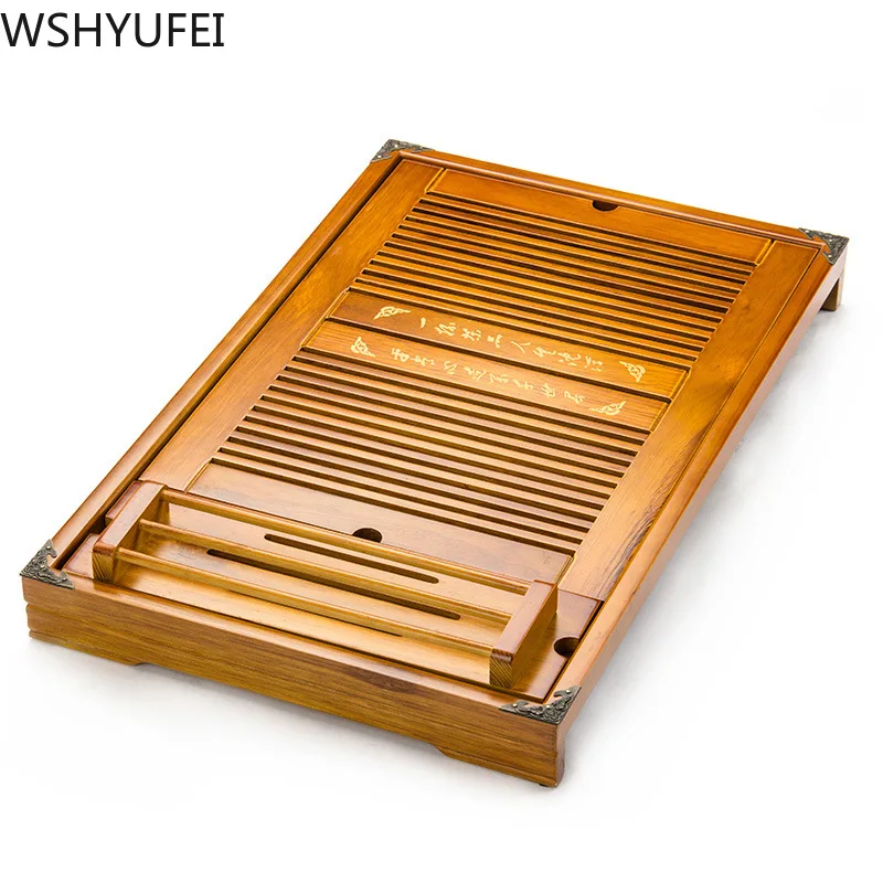 

Hot Sale Solid Wood Tea Tray Kung Fu Tea Set Accessories Water Storage Tea Tray Chinese Tea Room Ceremony Tools WSHYUFEI