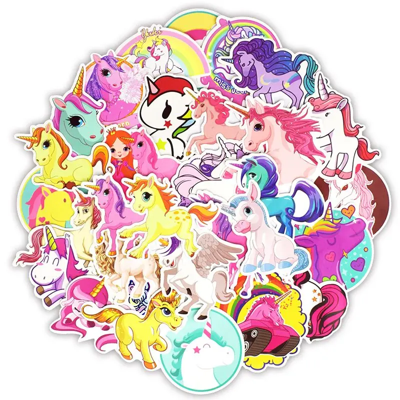 

30PCS/Pack Unicorn Style Waterproof Vinyl Stickers for Laptop Tablet Water Bottle Decals