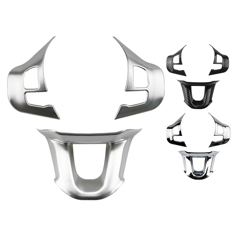 Autoadesivo Della Disposizione Della Copertura Della Decorazione Del Volante Dell'Automobile Di 3 Pz/Set Misura Per Peugeot 2008 208 308 2014-2018