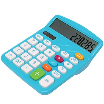 

Big Screen Dual Power Calculator Button Calculator Plastic Desk Calculator 12-Digit Calculator with Standard Function