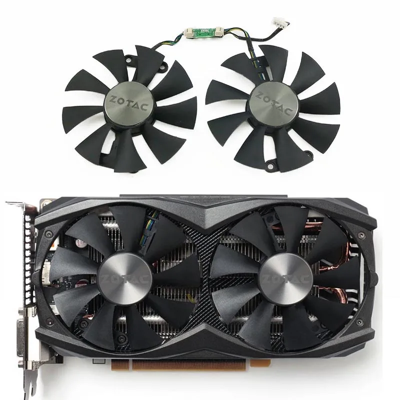 Оригинальный вентилятор GA91S2H 4PIN 12 В постоянного тока GTX960 GPU для ZOTAC GeForce GTX 960 AMP 980Ti