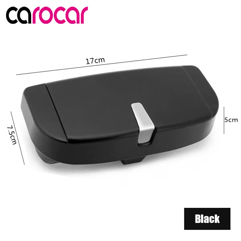 Carocar Универсальный ABS магнитный автомобильный солнцезащитный козырек для солнцезащитных очков держатель для солнцезащитных очков коробка для очков автомобильный держатель Muiti-функциональный черный/серый