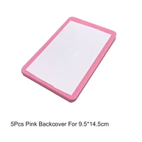 Doigt ange 5 pièces 9.5*14.5cm violet/rose/blanc Nail Art doux estampage tampon de protection Rectangel porte-timbre 3